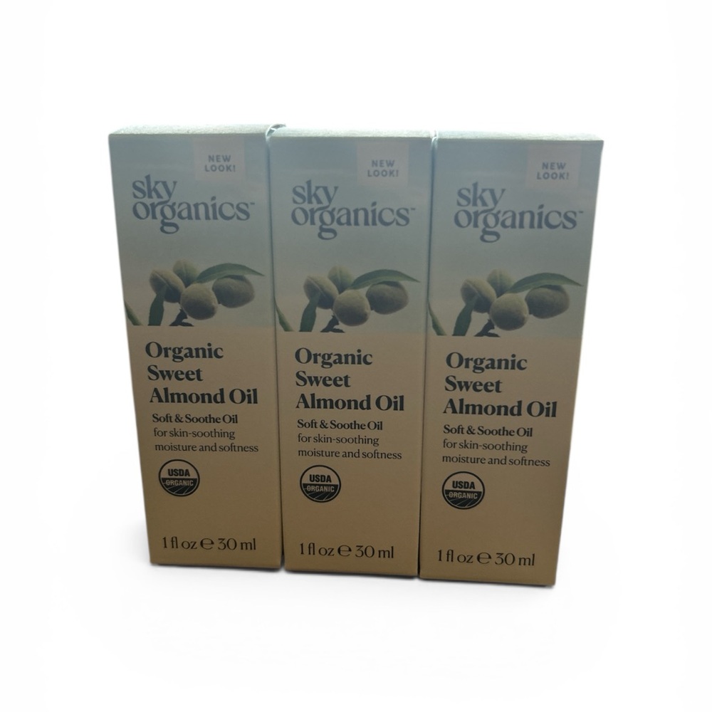 3 Organic Sweet Almond Oil - 1 fl oz (30 ml)